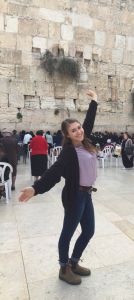 Pictured here at the Western Wall in Jerusalem, Israel, senior Marisa Robinow spent her second semester studying in Israel.