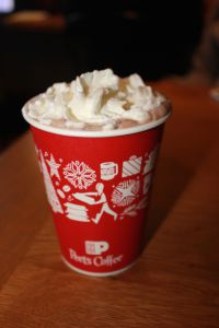 Although seemingly delicious from afar, the taste of Peet's hot chocolate is unpleasant.