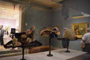 Scattered throughout the Degas exhibit were display cases of late 19-century era hats, which were a symbol of class and inspired many artists' work around that time.