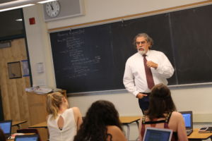 ERNESTO DIAZ LECTURING his AP Research students
