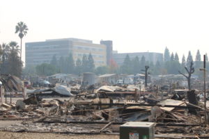 A trailer park community incinerated in Santa Rosa.