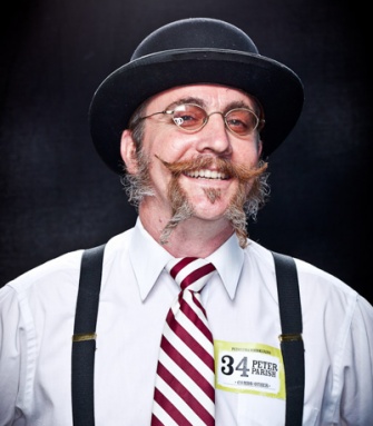 Peter Parish won last year’s Whiskerino with this winning facial hair combination.