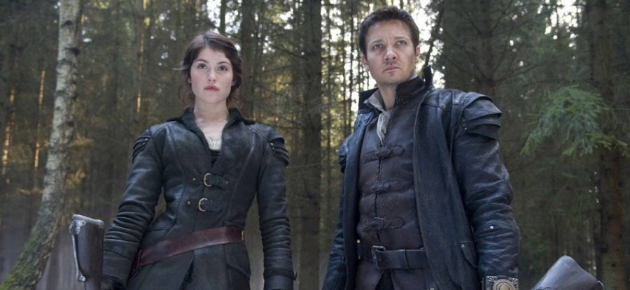 THE WITCH-HUNTING siblings Hansel (played by Jeremy Renner) and Gretel (played by Gemma Arterton) prepare for a witch murder, as they have been doing since their experience in the Gingerbread house as children.