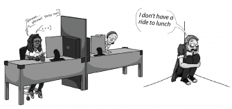 No Ride To Lunch Cartoon