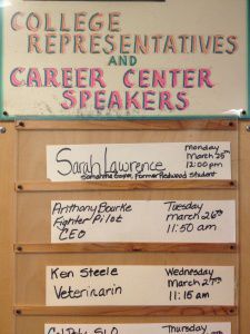 Anthony Bourke and Ken Steele both spoke in the College and Career Center last week