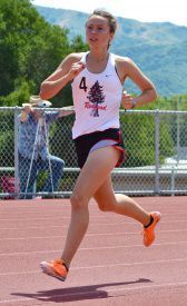 Senior Megan Bordes sets an impressive pace at the MCAL track championships.