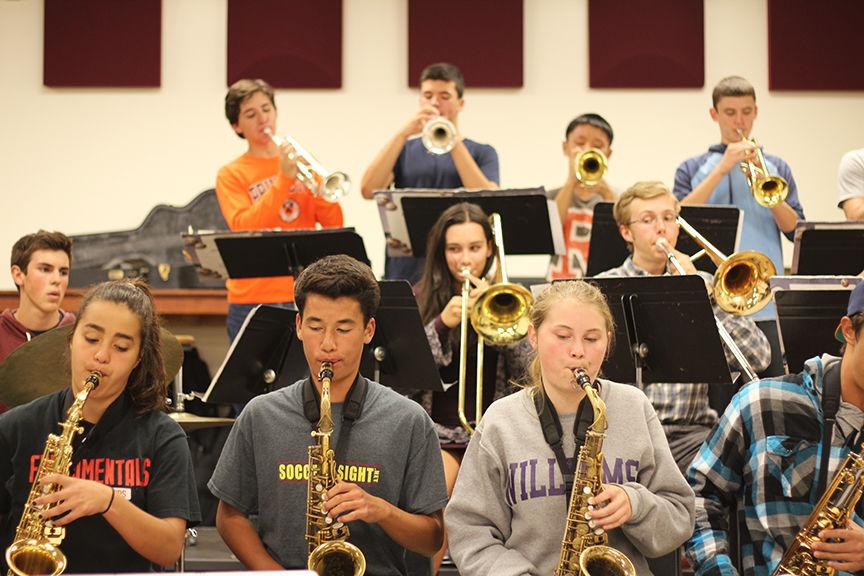 Jazz Band A rehearses for the upcoming Night of Swing, on Nov. 8. 