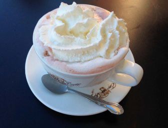 EMPORIO RULLI, a popular Italian pastry shop in downtown Larkspur, sells a beautifully presented hot chocolate. Unfortunately, it lacks a strong chocolate flavor. 