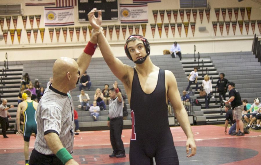 Senior Nathan Morris won his weight class at the super meet on Wednesday.