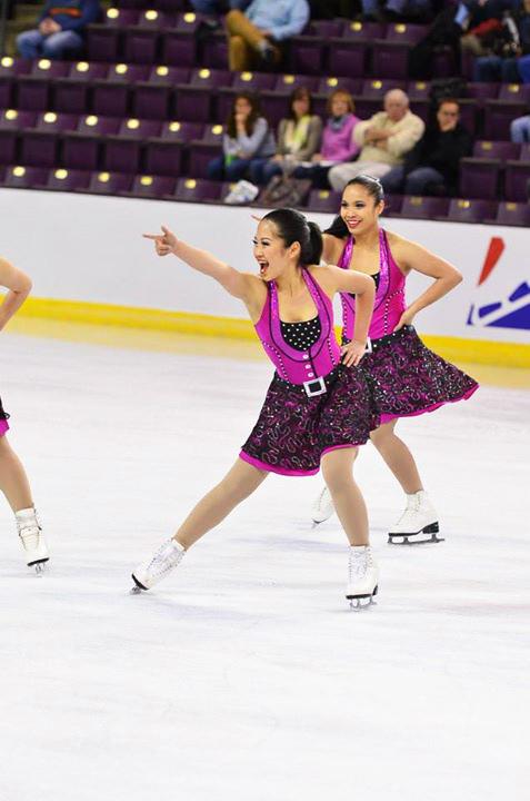 Junior Monica Gomez performs the Tremors’ long program routine at nationals. They skated to a medley of Stevie Wonder songs. “The whole arena was cheering for us the whole time [we were competing], which made it fun and easier to entertain,” Gomez said.