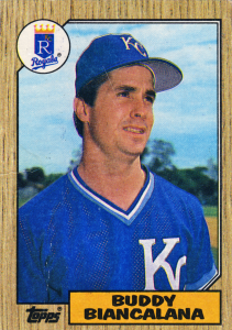 Buddy Biancalana's 1987 baseball card.
