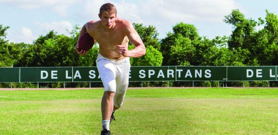 ALEXANDER LUDWIG, playing a football player at De La Salle High School named Chris Ryan, practices running touchdowns during “When the Game Stands Tall.”