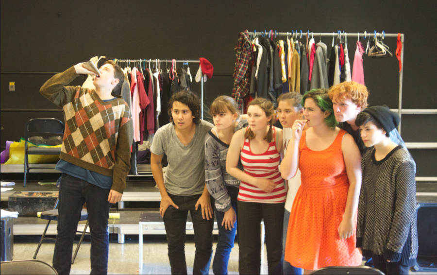 Advanced Drama students rehearse for their upcoming play, ‘Museum’, which opens Nov. 11.