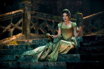 Cinderella, played by Anna Kendrick, makes an important decision while singing “On the Steps of the Palace” 