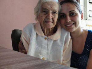 Spanish teacher Gilda Obrador seeing her grandmother in Cuba for the last time.