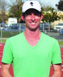 Track coach Jake Schmitt.