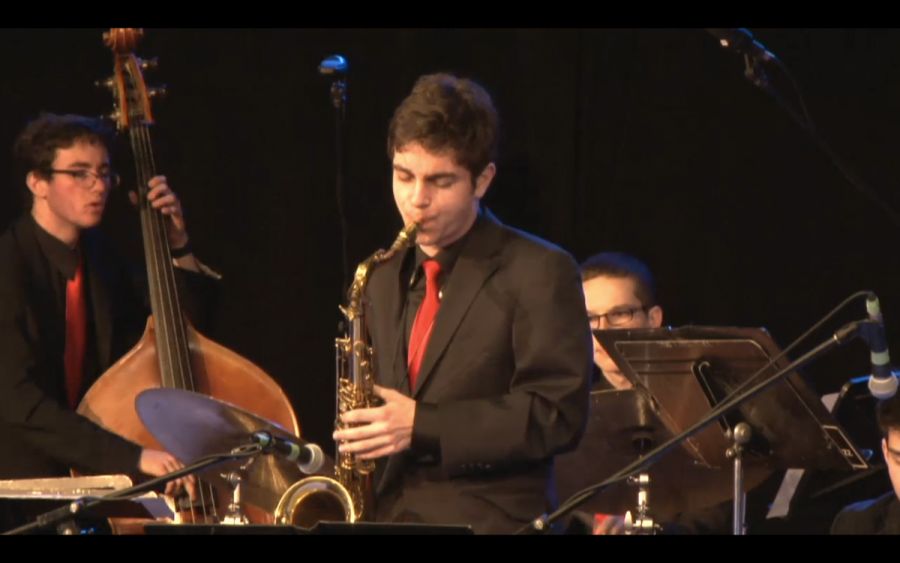 Junior Mikey Schwartz plays with the SFJazz All Stars in a competition in Monterey on March 28 to 29.