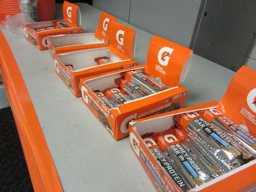 Gatorade provided workout snacks, such as energy bars, to winter athletes this past week as a part of the G Series Week.