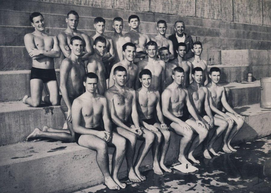 Recently recognized for being the first Redwood varsity sports team to ever win a league championship, the 1959 Redwood varsity boys swim team reunited for a Hall of Fame banquet on March 5.