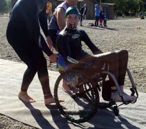 Theo St. Francis competed in a swim race in June of 2015 at Lake Del Valle. 