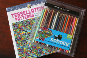 For a relaxing side activity try adult coloring books.