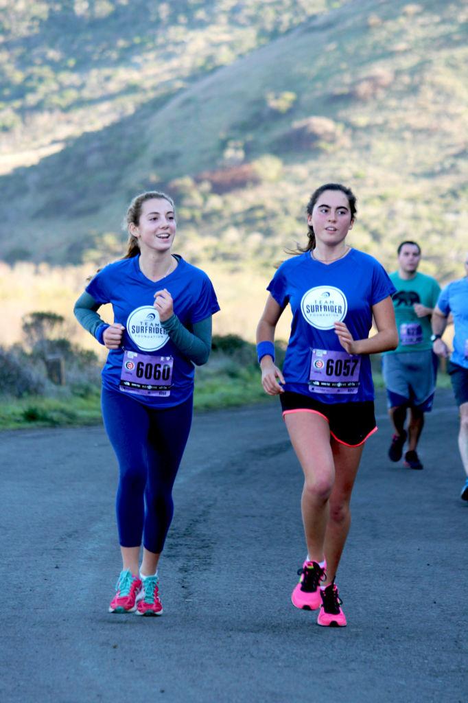 Competing in the North Face Endurance Challenge Series 5-kilometer race in the Marin Headlands on Dec. 4, sophmore Carmen Monroe-Watts and junior Inés Schwartz raised money for the Surfrider Foundation 