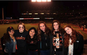 Izzy Corn and her friends enjoy going to Giants games on weekends during the season