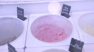 Displaying a vibrant pink color, one of Posie's most popular flavors is Pink Panther.
