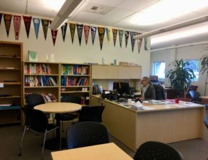 Working in the College and Career Center, College and Career Specialist Meg Heimbrodt offers the same help and resources that a private consultant provides. 