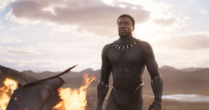 Chadwick Boseman as the Black Panther in Marvel's new film.
