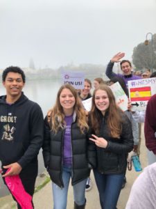 Redwood students at Beyond Differences march in Oakland.