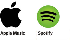 The battle between Apple Music and Spotify