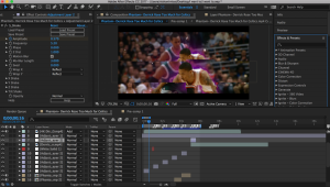 Editing a sports highlight, Nishant Misal uses Adobe After Effects to put his videos together. 
