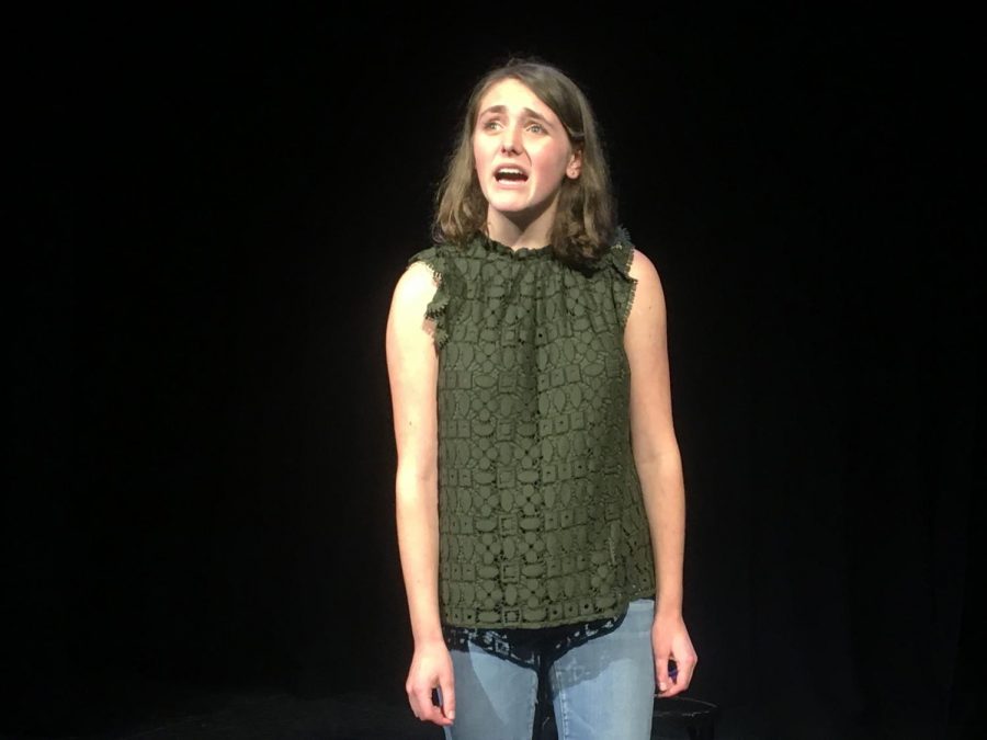 Olivia Ray performing her monologue.