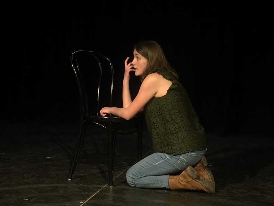 Olivia Ray performing her comedic second monologue.