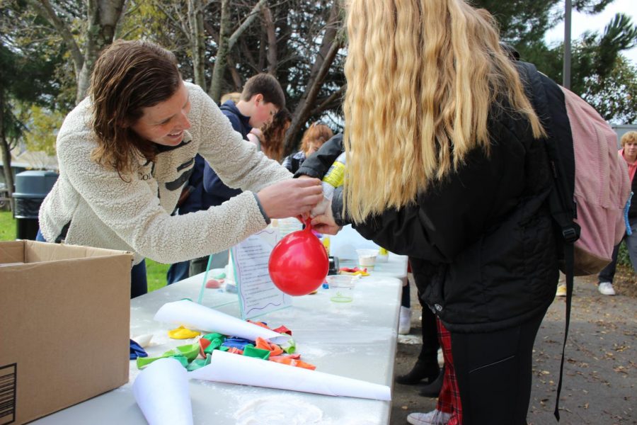 During lunch on Tuesday Dec. 10, wellness center hosted a stress ball making activity as part of their stress less week.
