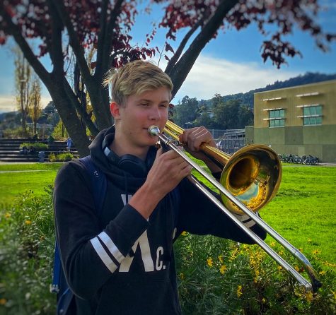  An aspiring musician, Kuisma enjoys playing his trombone out of school.