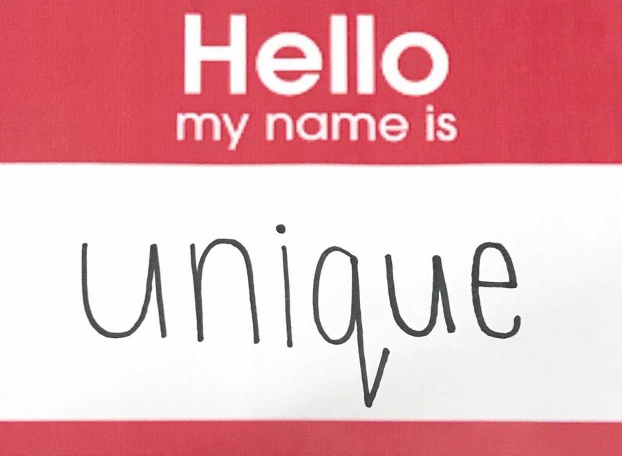 While wearing name tags, unique names are the most exposed and talked about. 
