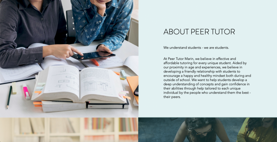 Clients can easily access tutors from Peer Tutoring Marin’s website.