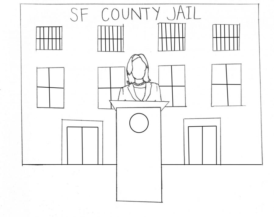 Kamala Harris was far from a progressive prosecutor. (Illustration by Caroline Goodhart)