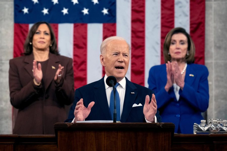 Addressing his largest audience yet, President Joe Biden delivers the State of the Union at a critical time in his presidency. Photo courtesy of Saul Loeb.