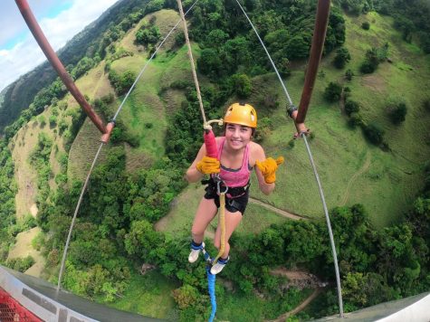 Bungee jumping in Monteverde, Costa Rica, Lauren Steele spent several weeks abroad doing a Spanish language program (Photo courtesy of Laureen Steele) 
