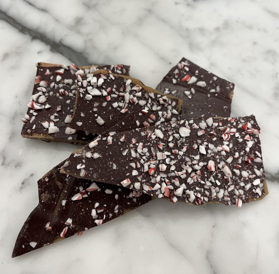 Crumbly and crunchy peppermint toffee bark is an appetizing treat to set the holidays off on the right foot.
