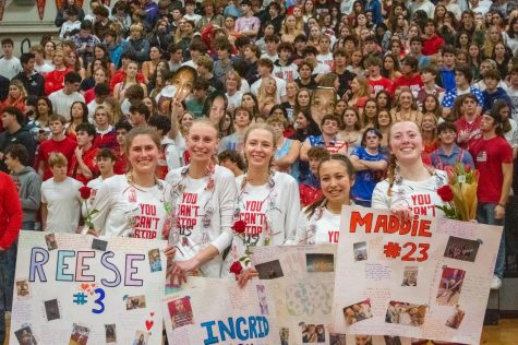 Photo Essay: Girls’ varsity basketball faces crushing loss on Senior Night