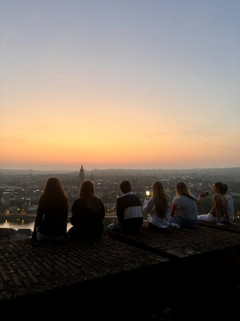 Gister and friends take in the view while celebrating their last night in Würzburg, Germany. (Photo Curtesy of Zoe Gister.)