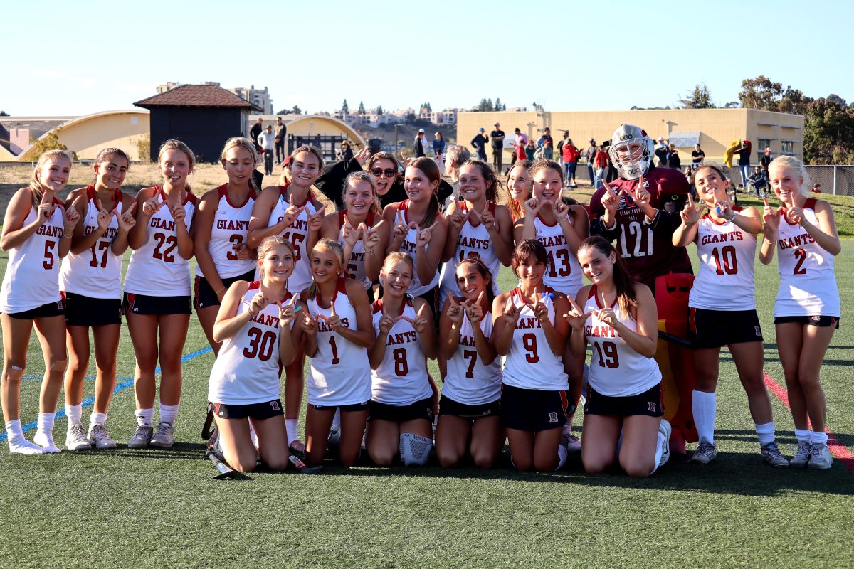 Varsity field hockey smiles after a hard-fought 2-1 victory.