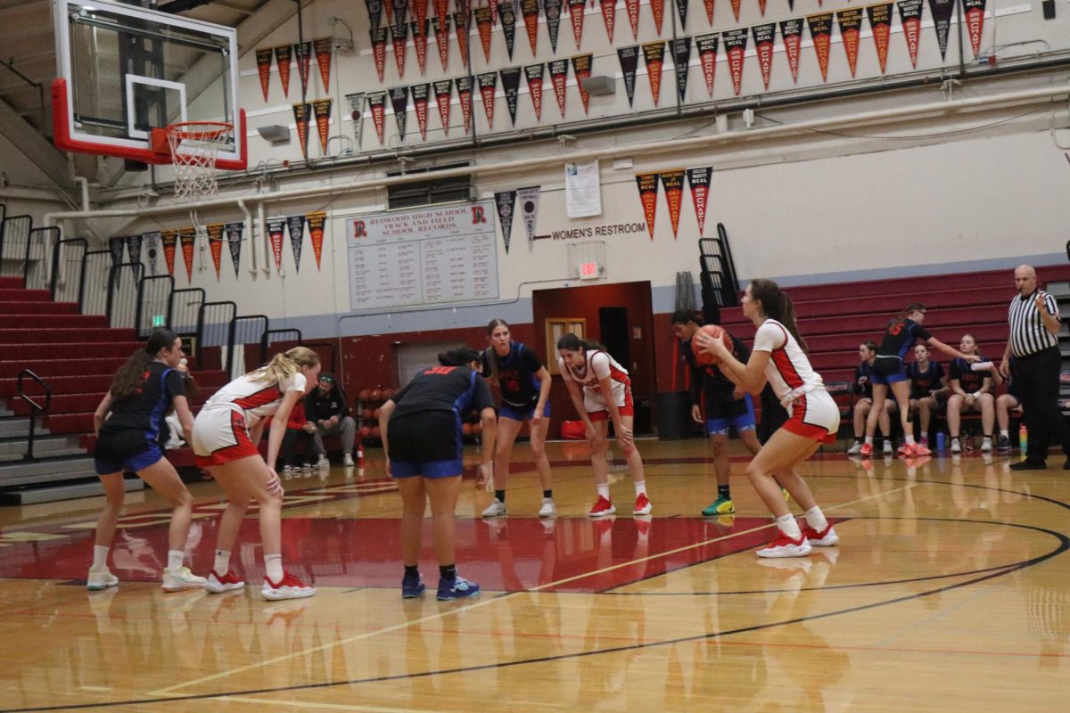 Brooke Denler takes a deep breath before she prepares for a free throw.