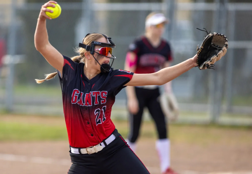 STELLA BELLUOMINI WAS throwing a game pitch during Redwood's season last year.