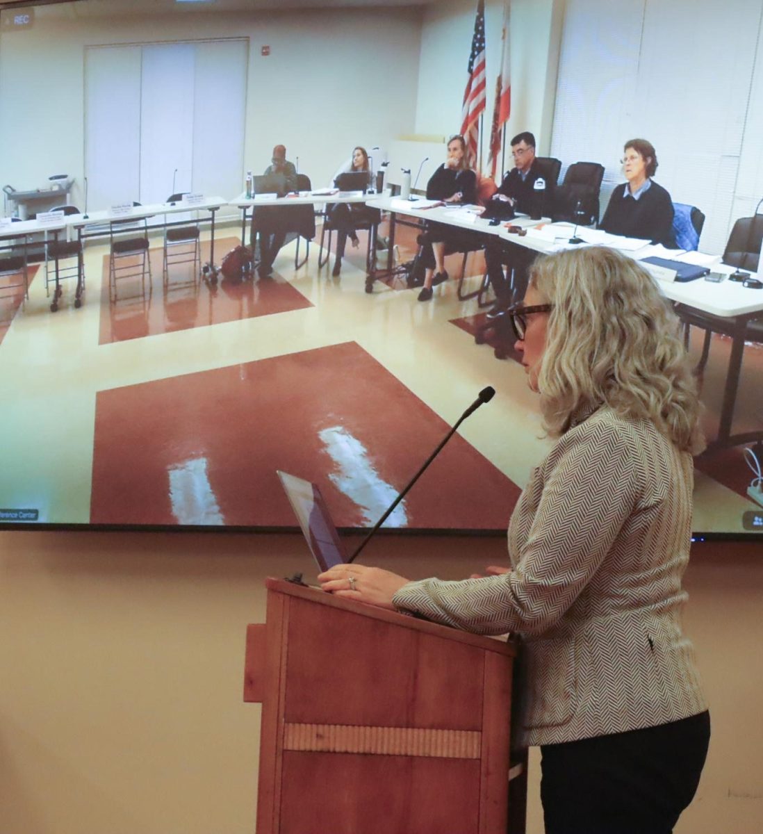 During weekly board meetings, Taupier presents updates and considers community concerns, incorporating feedback to find solutions to ensure the success of students and the district. 