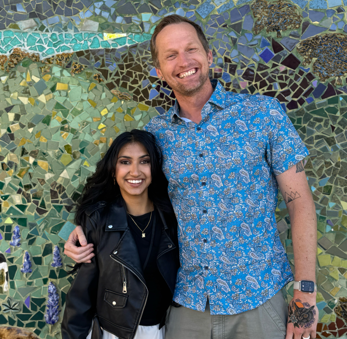 Wellness coordinator Spencer DeWoody and outreach specialist Hajra Yacoobali collaborate in the Wellness Center to improve mental health at Redwood. (Photo courtesy of Spencer DeWoody)